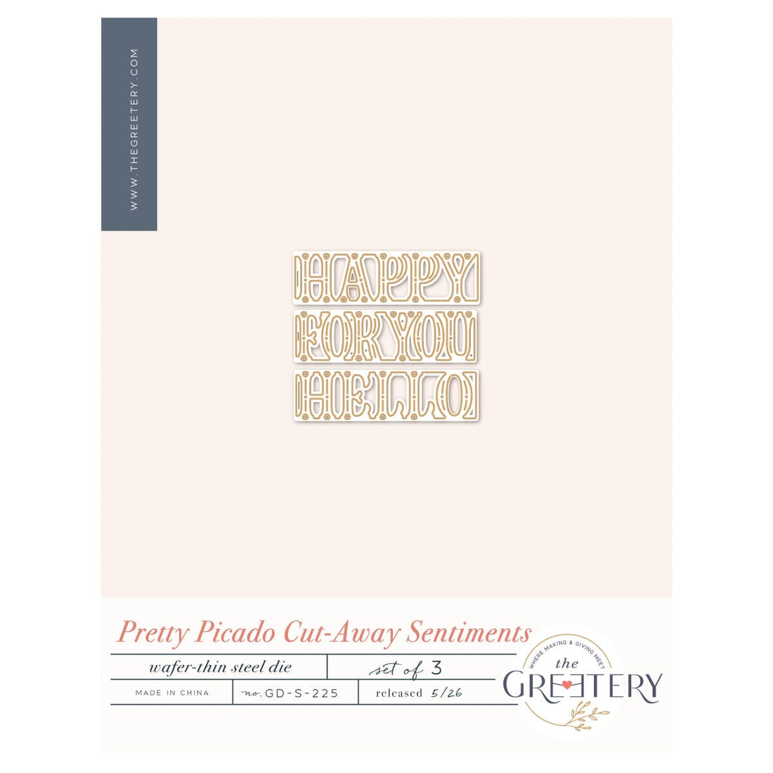 Pretty Picado Cut-Away Sentiments Die