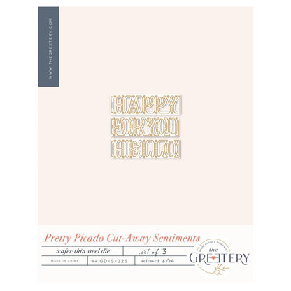 Pretty Picado Cut-Away Sentiments Die