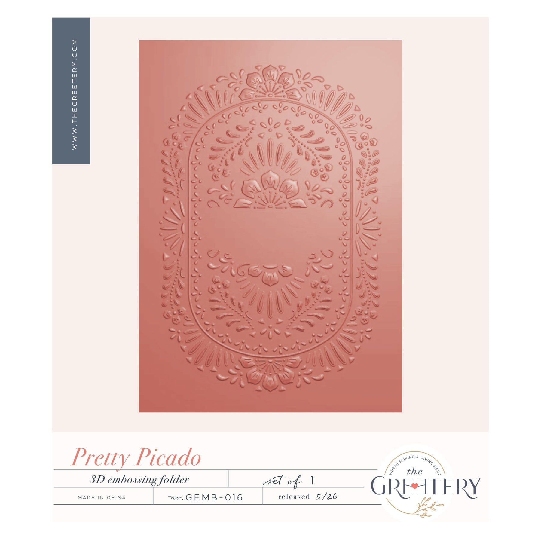 Pretty Picado Embossing Folder