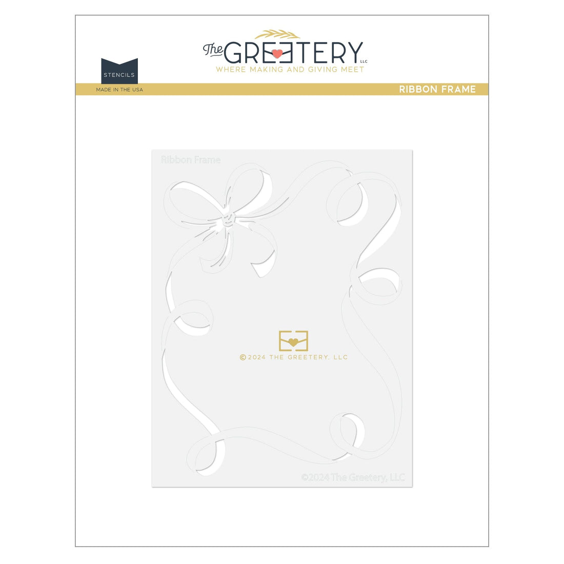 Ribbon Frame Stencil