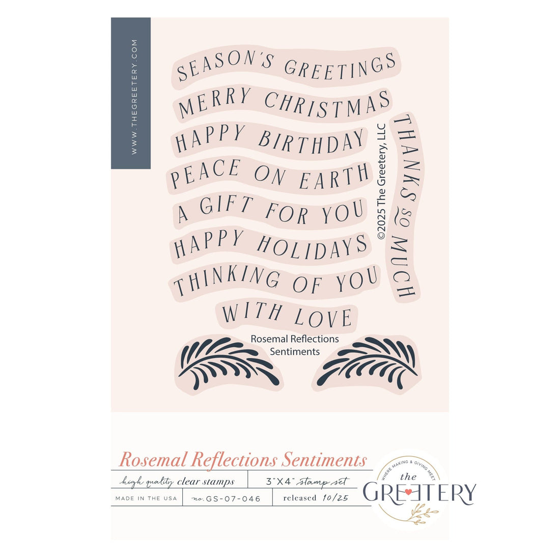Rosemal Reflections Sentiments Stamp Set