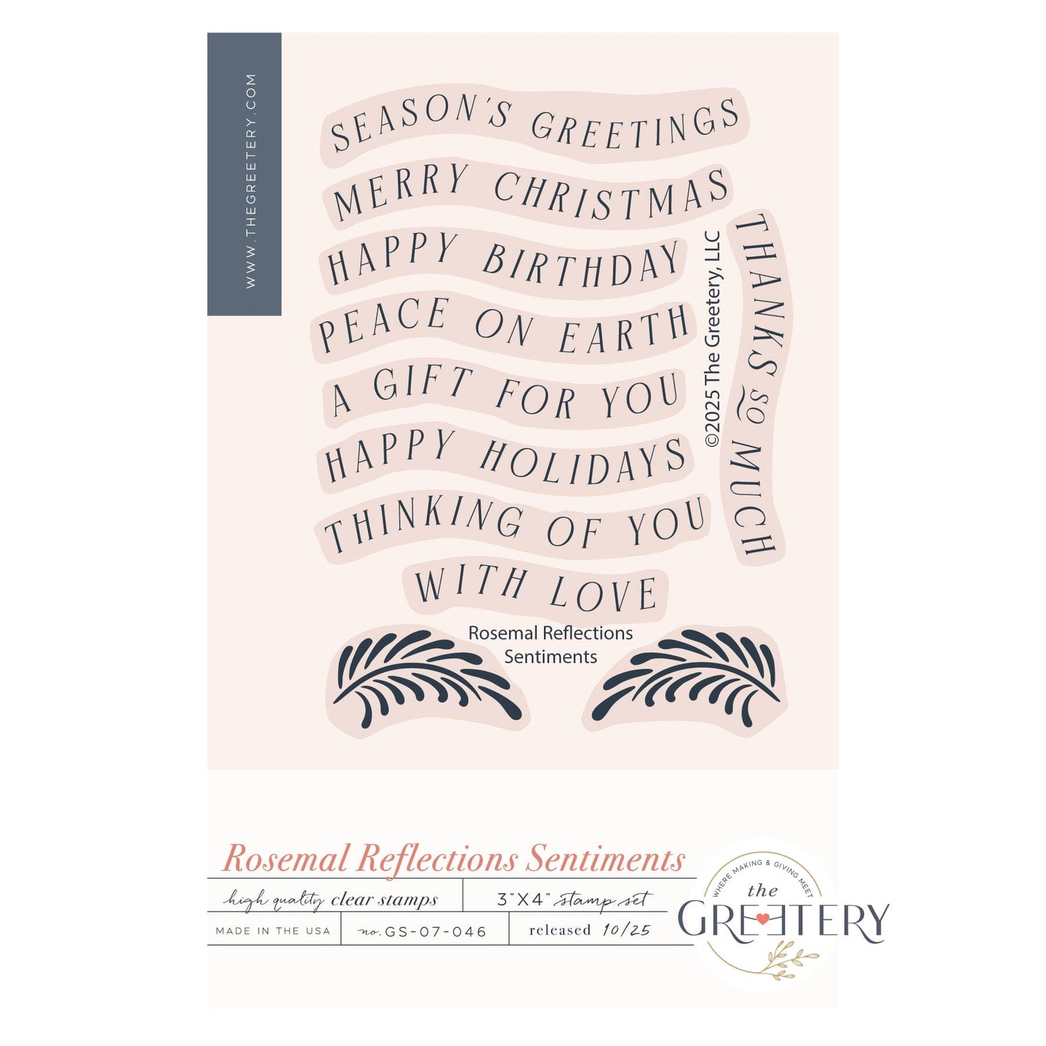 Rosemal Reflections Sentiments Stamp Set