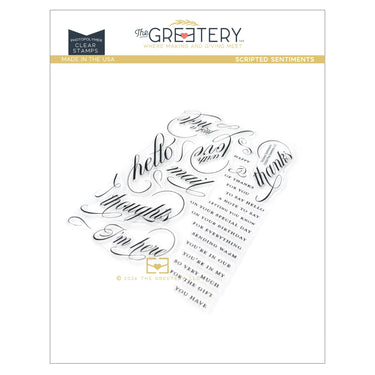 Hand Scripted Stamps Scripted Sentiments Stamp Set – The Greetery