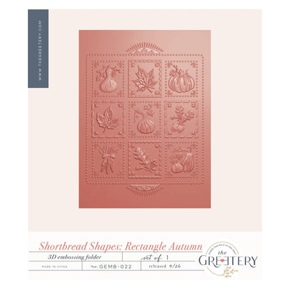 Shortbread Shapes: Rectangle Autumn Embossing Folder