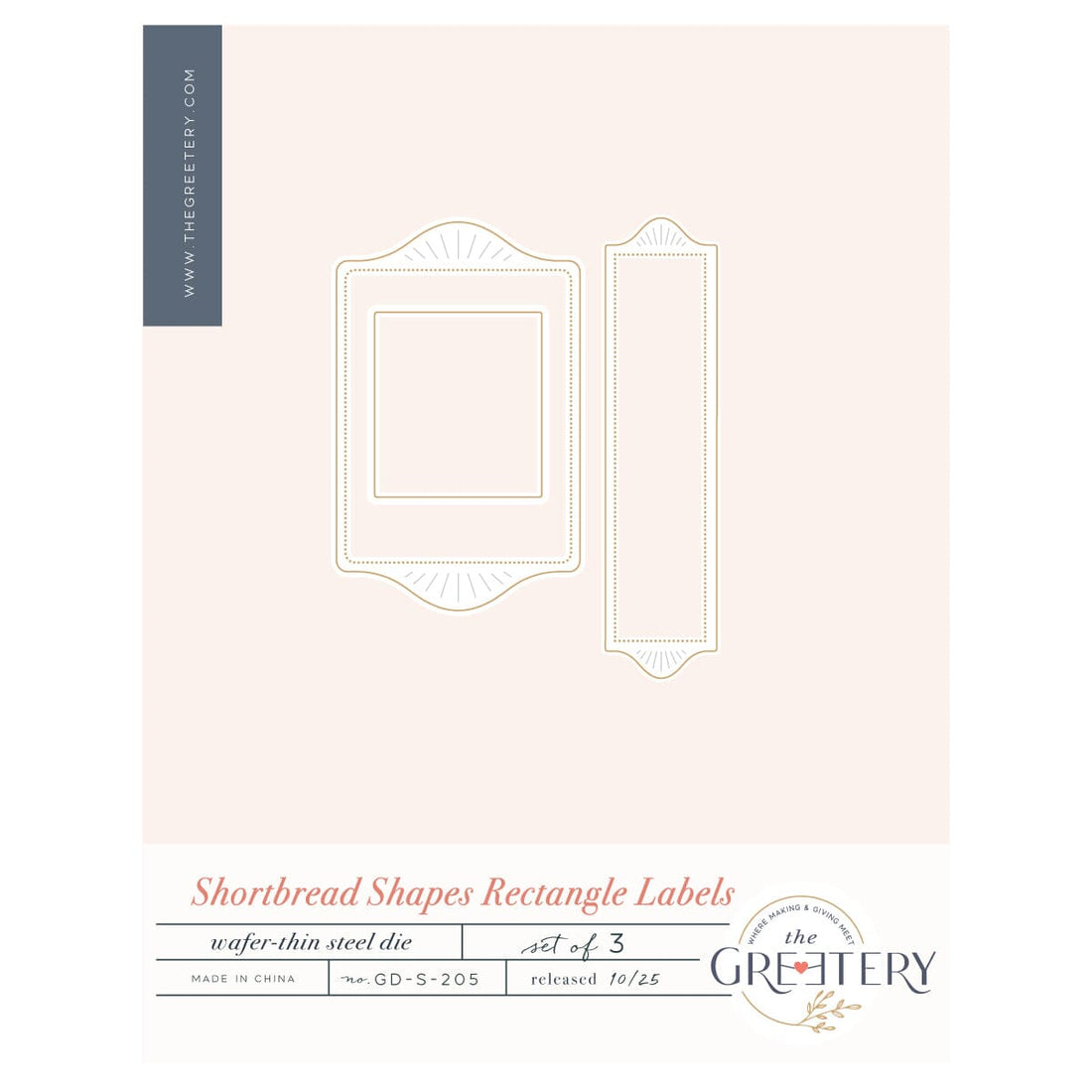 Shortbread Shapes: Rectangle Labels Die