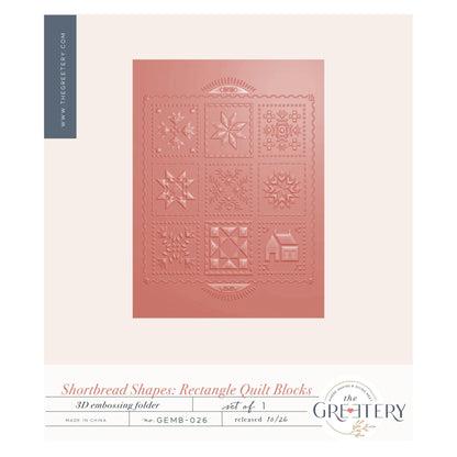 Shortbread Shapes: Rectangle Quilt Blocks Embossing Folder