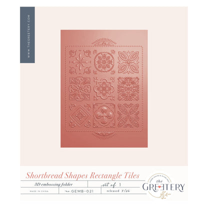 Shortbread Shapes: Rectangle Tiles Embossing Folder