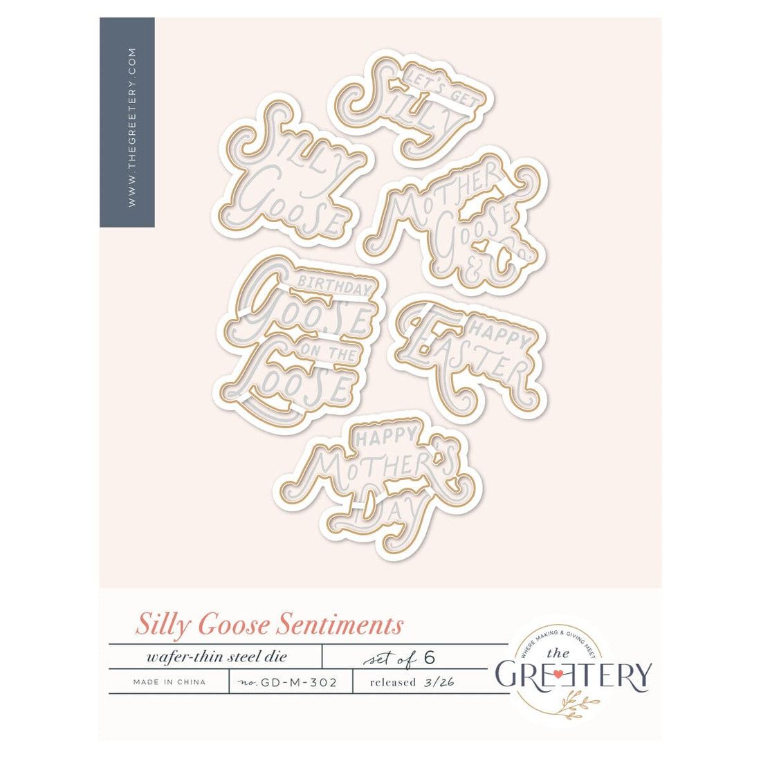 Silly Goose Sentiments Die