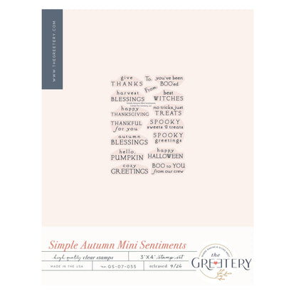 Simple Autumn Mini Sentiments Stamp Set