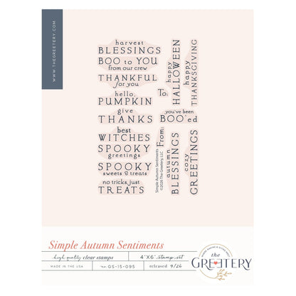 Simple Autumn Sentiments Stamp Set