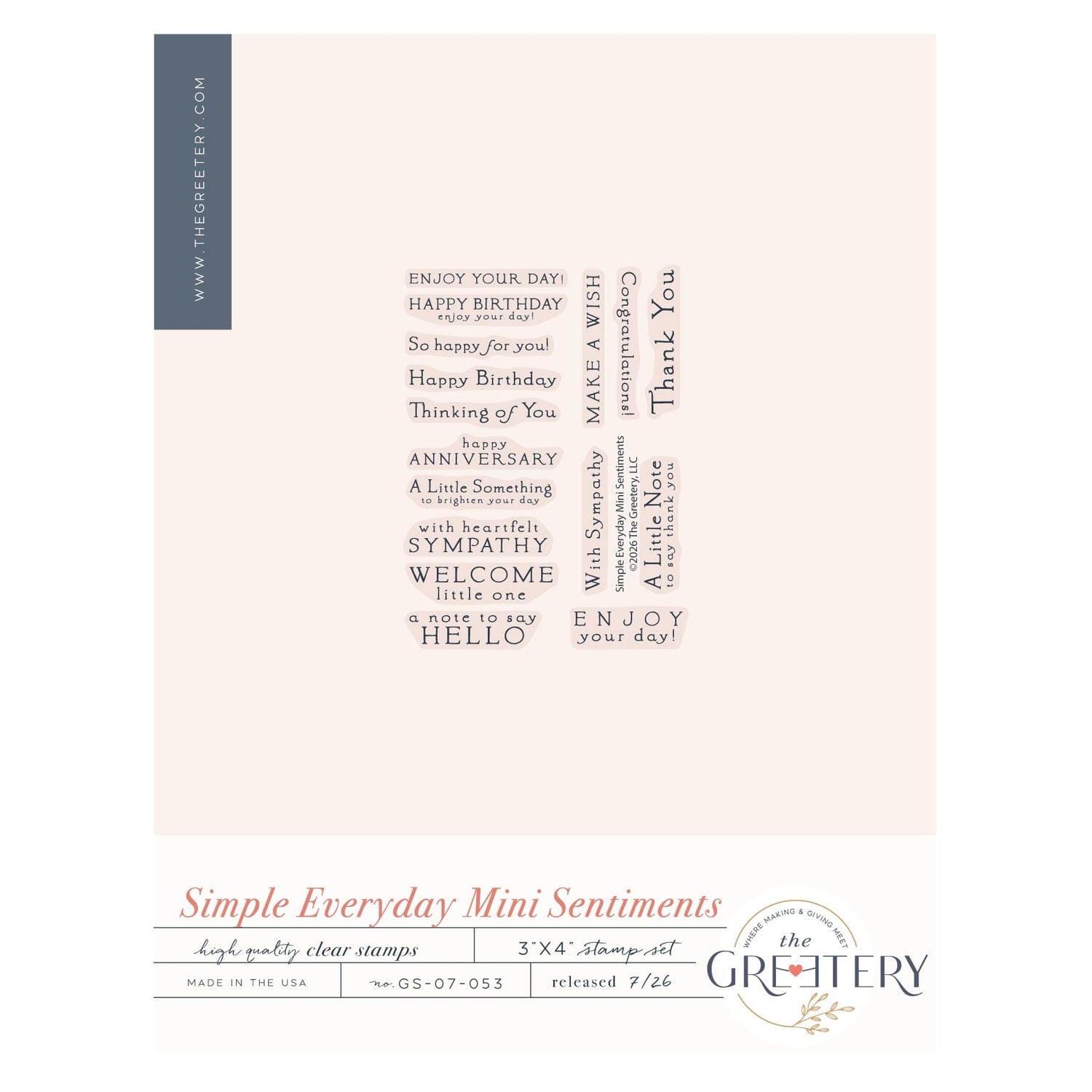 Simple Everyday Mini Sentiments Stamp Set