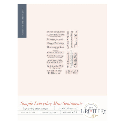 Simple Everyday Mini Sentiments Stamp Set