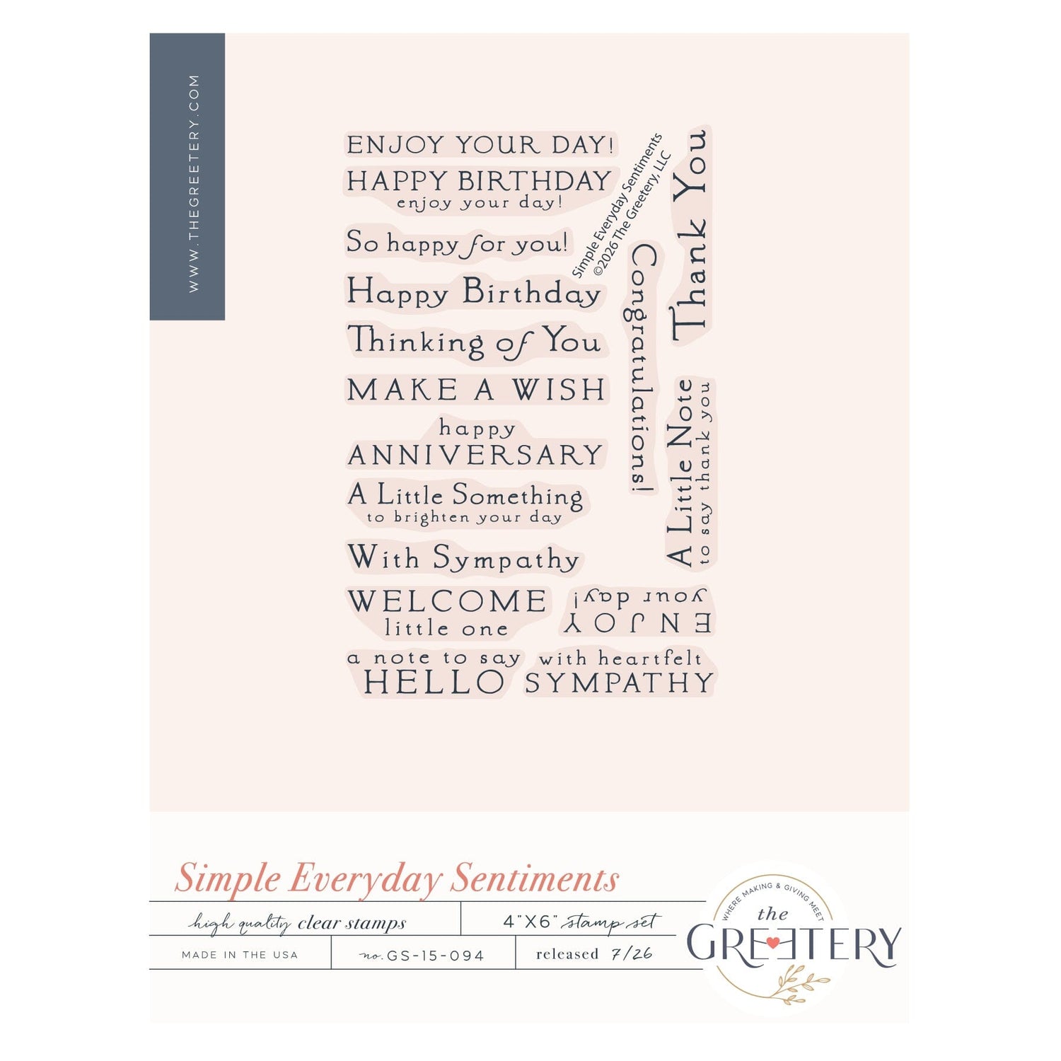 Simple Everyday Sentiments Stamp Set