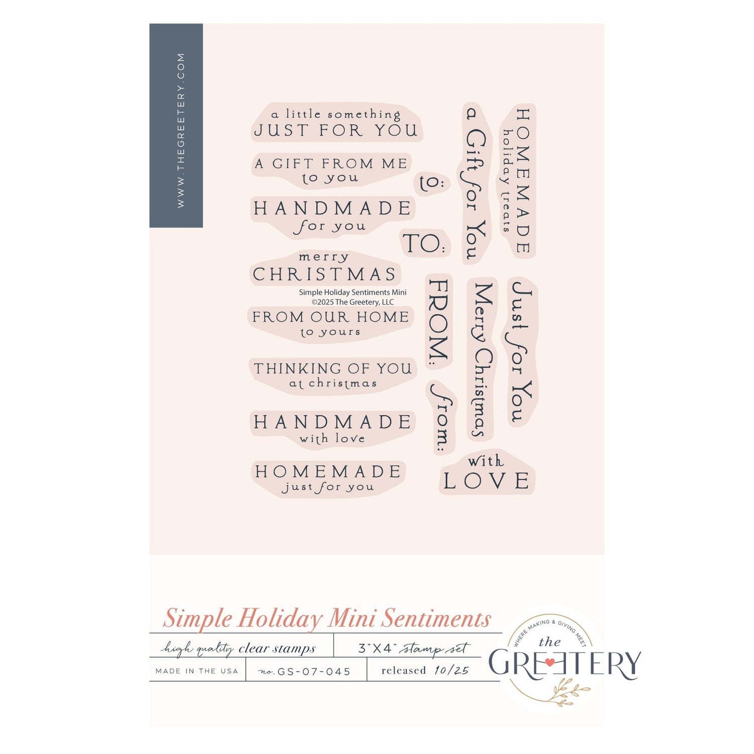 Simple Holiday Mini Sentiments Stamp Set