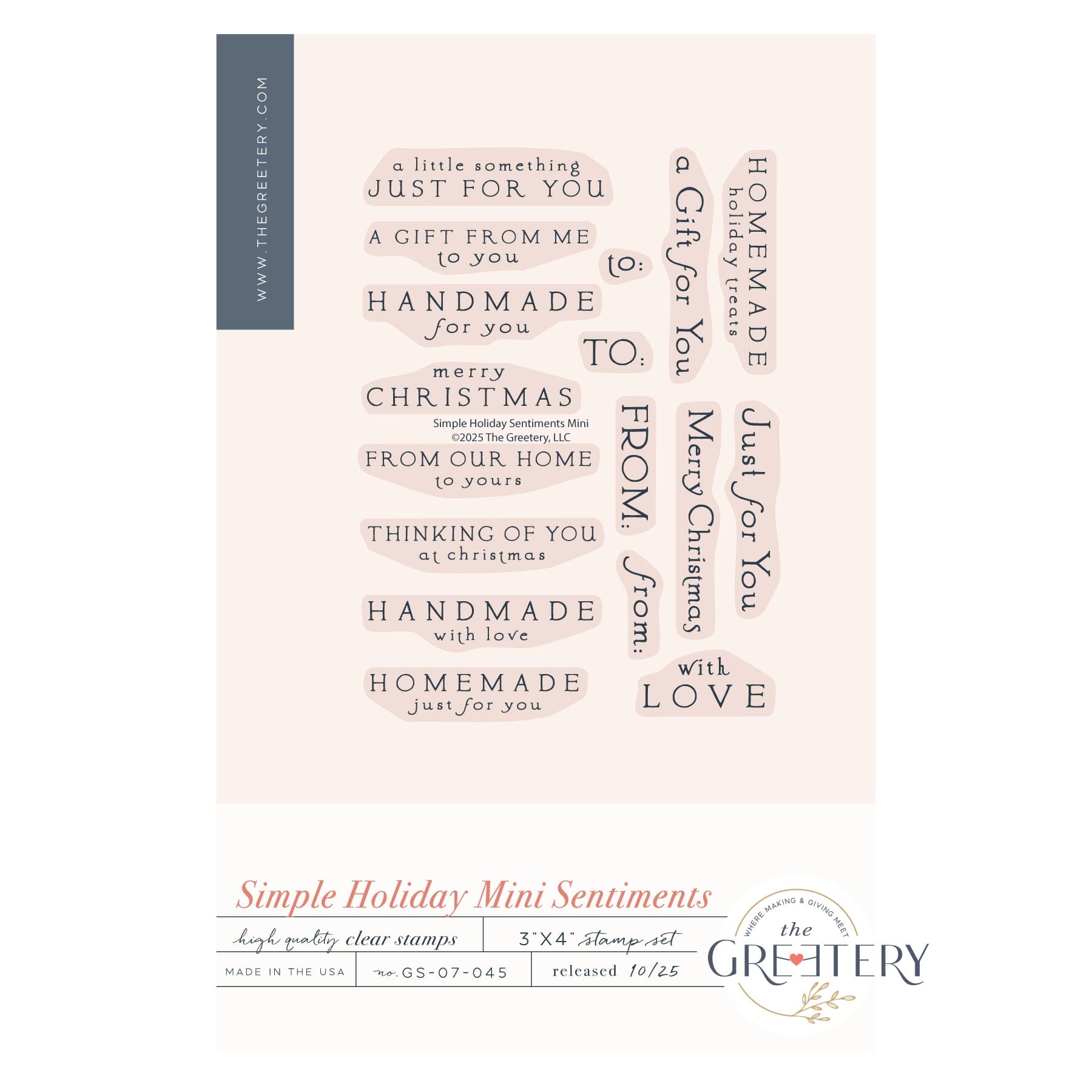 Simple Holiday Mini Sentiments Stamp Set