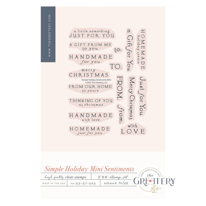 Simple Holiday Mini Sentiments Stamp Set
