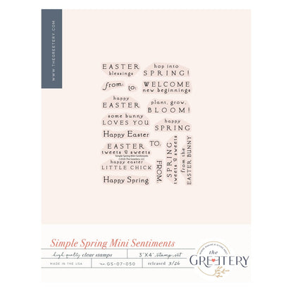 Simple Spring Mini Sentiments Stamp Set