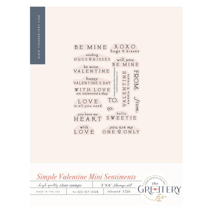 Simple Valentine Mini Sentiments Stamp Set