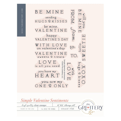 Simple Valentine Sentiments Stamp Set