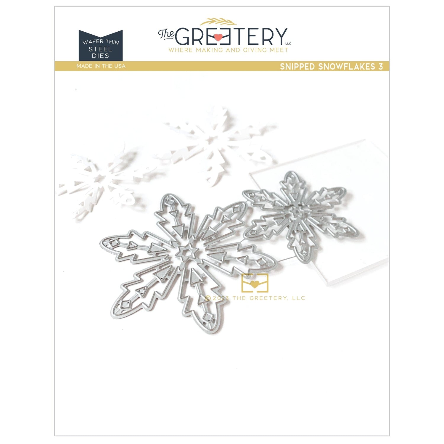 Snipped Snowflakes 3 Die
