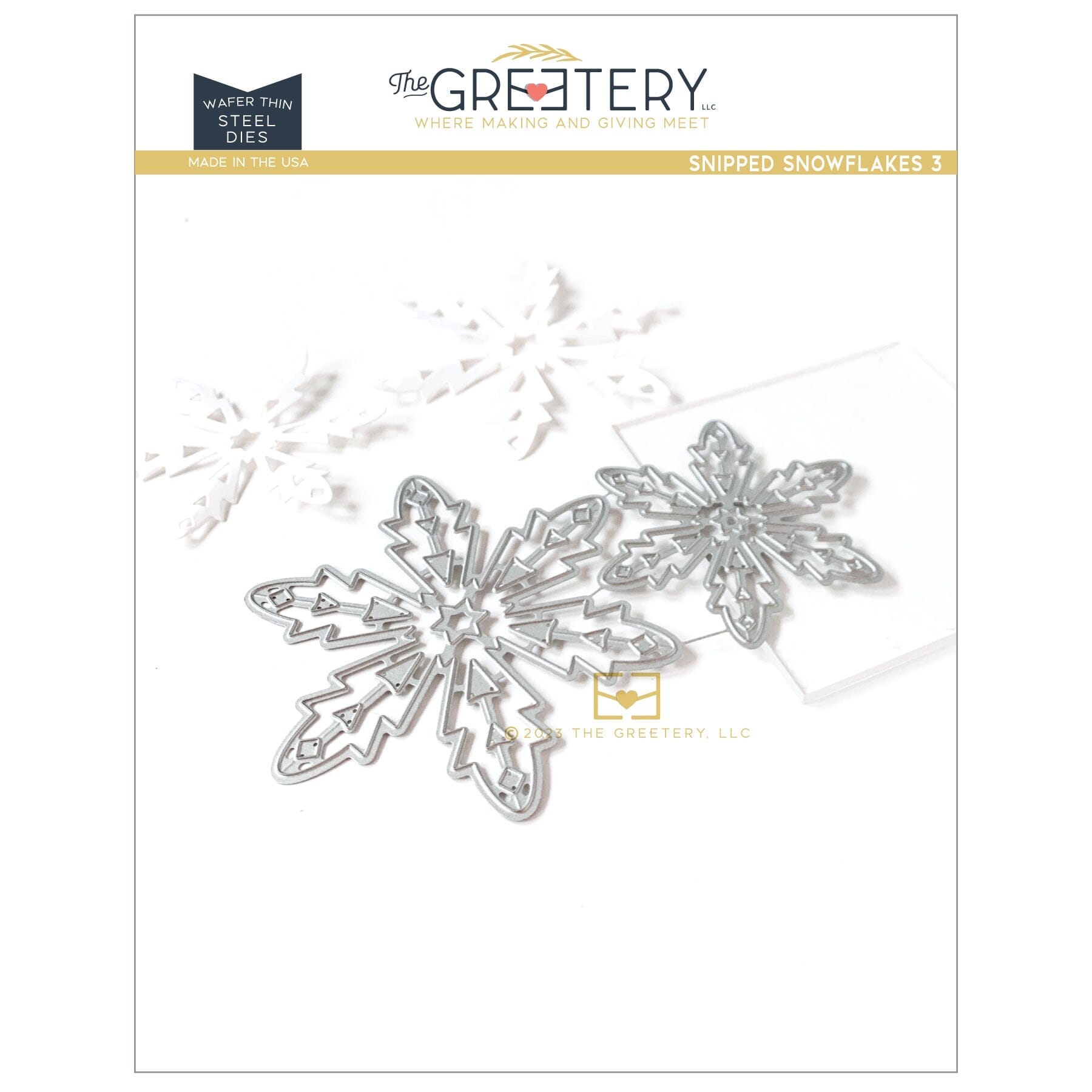 Snipped Snowflakes 3 Die