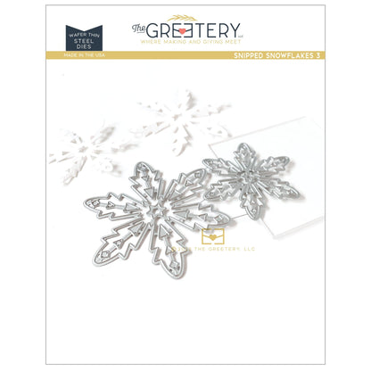 Snipped Snowflakes 3 Die