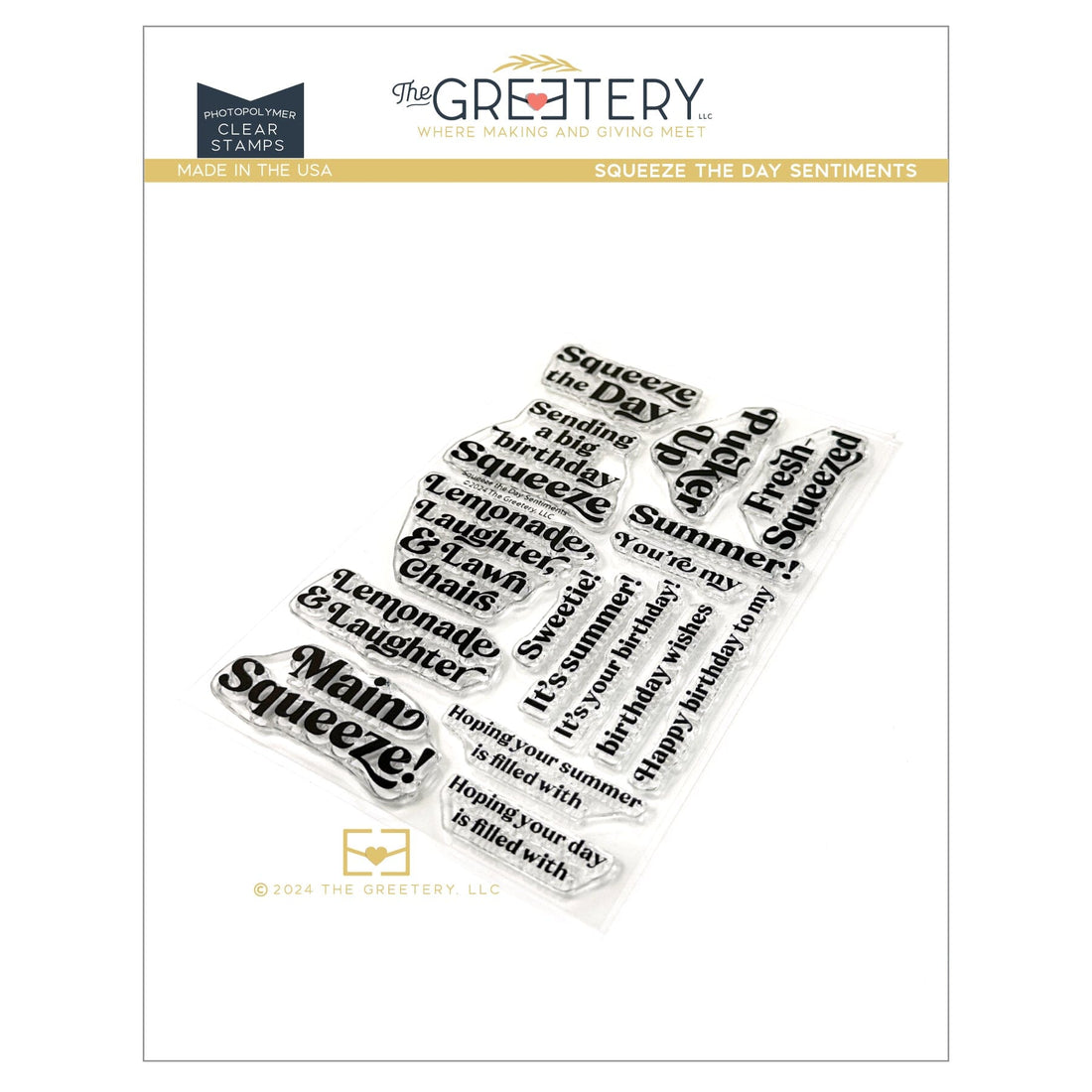 Squeeze the Day Sentiments Stamp Set