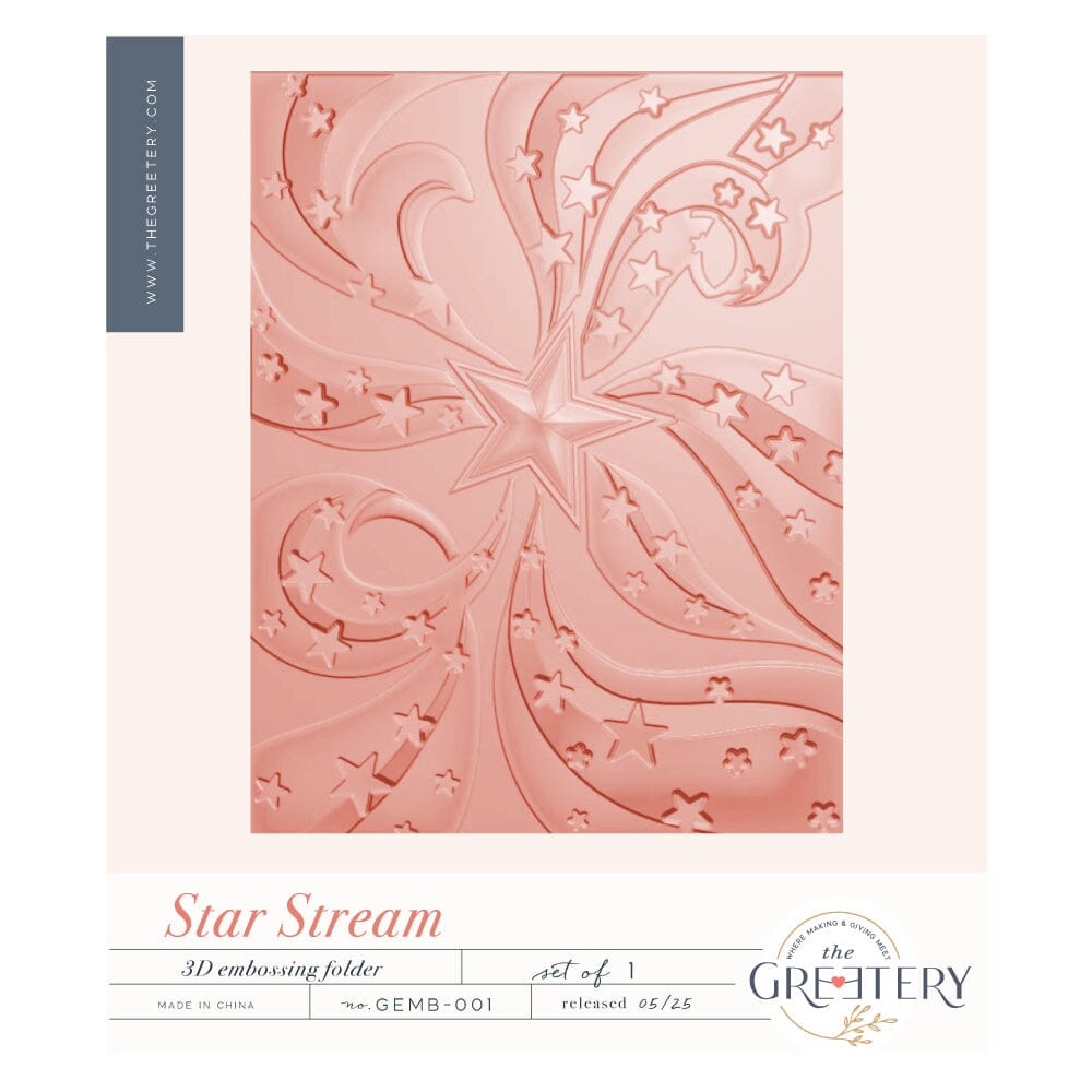 Star Stream 3D Embossing Folder