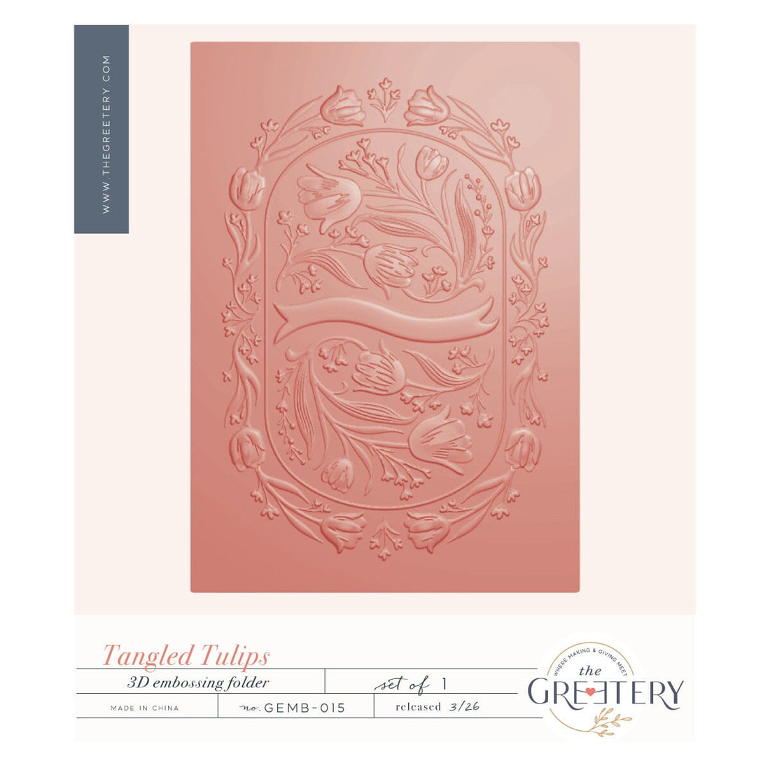 Tangled Tulips Embossing Folder