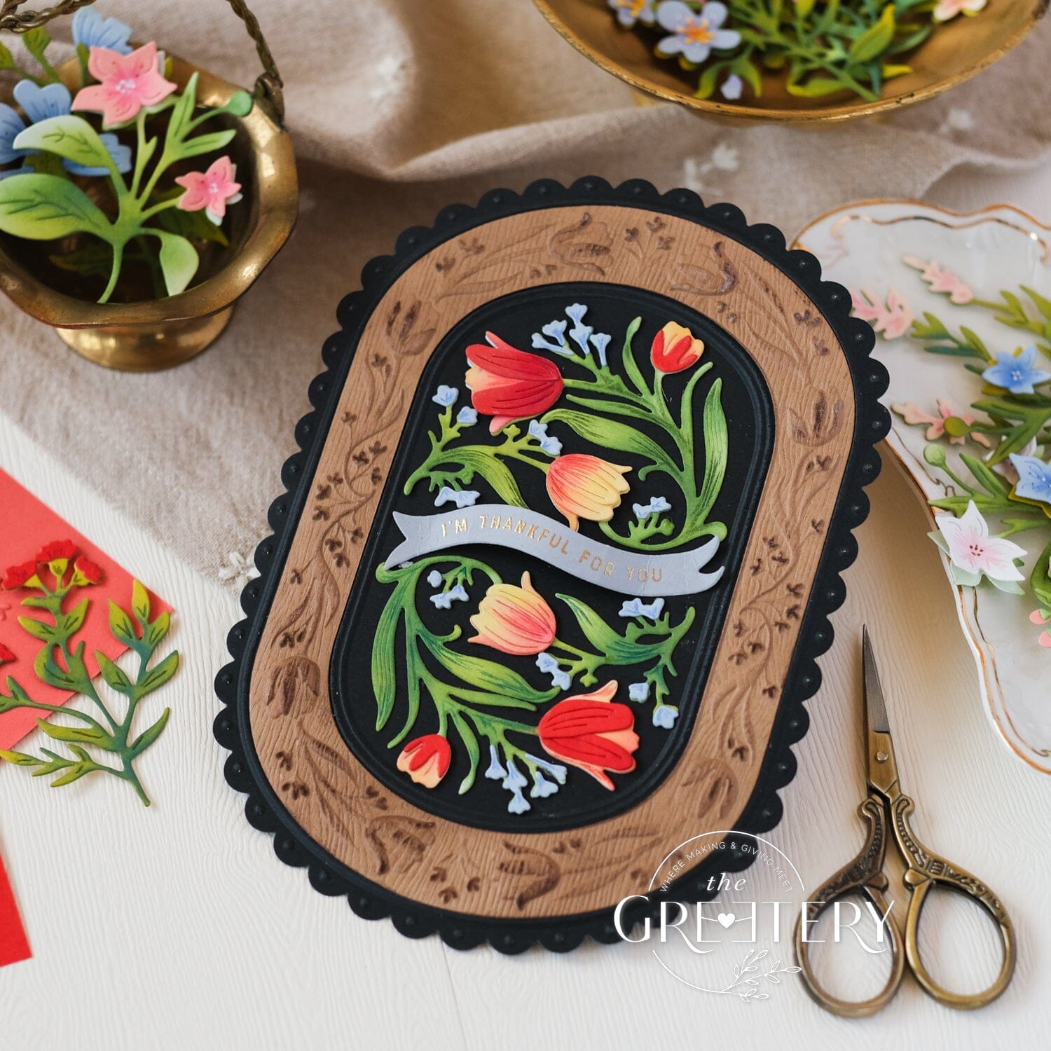 Tangled Tulips Details Die – The Greetery