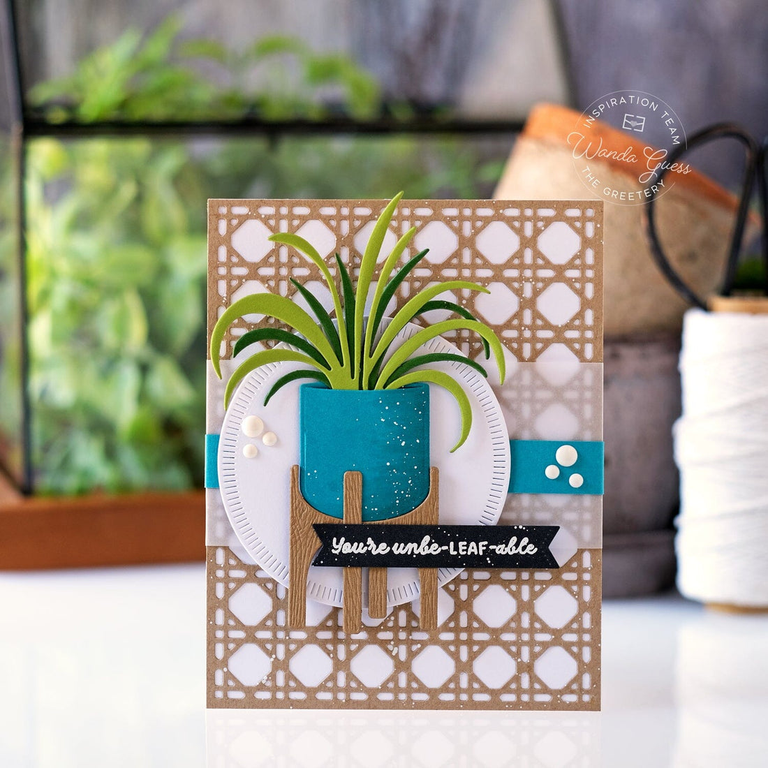 Woven Cane Background Die