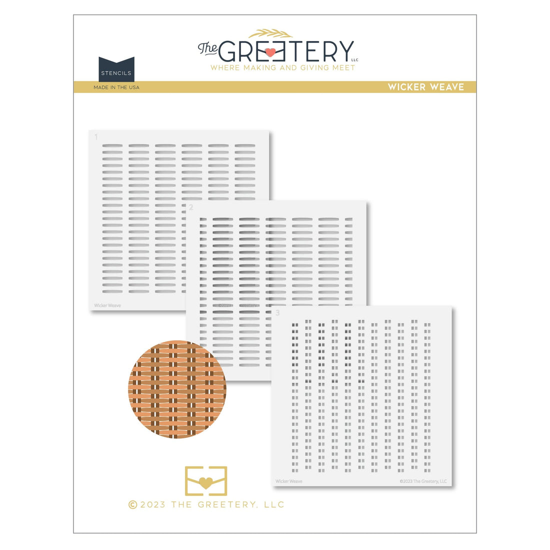 Wicker Weave Stencil