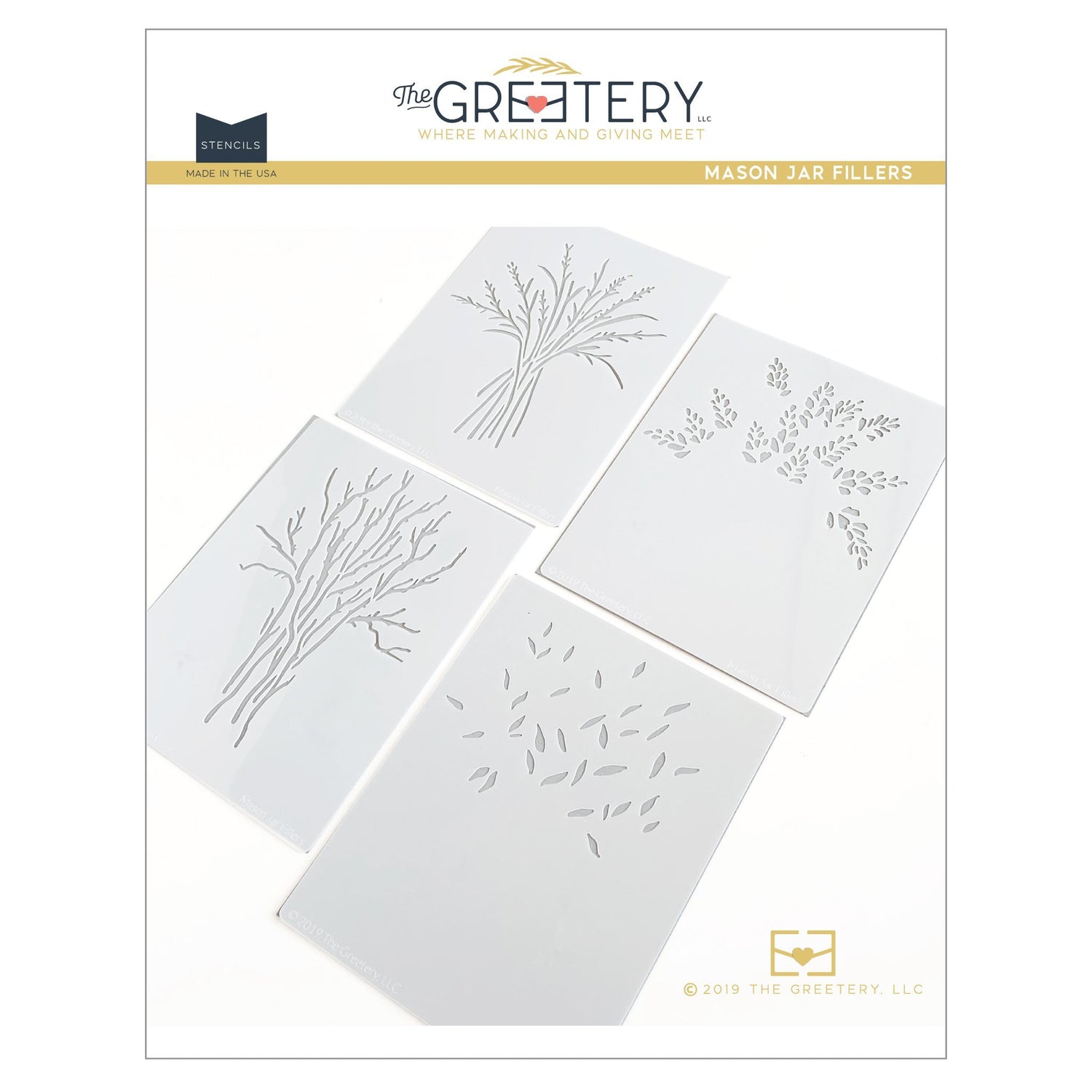 Mason Jar Fillers Stencil