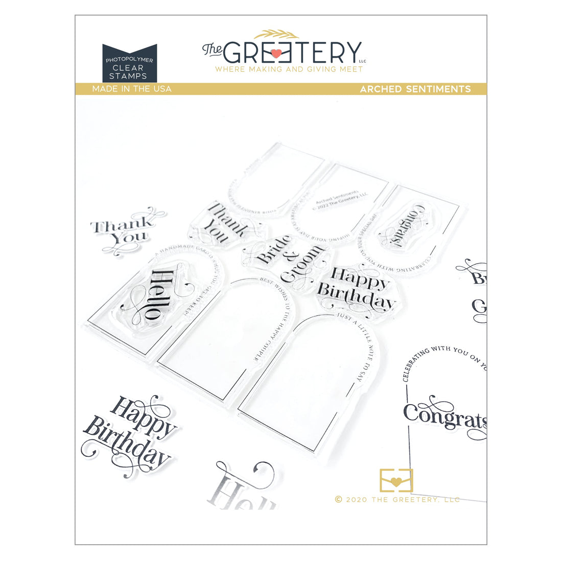 Arched Sentiments Stamp Set