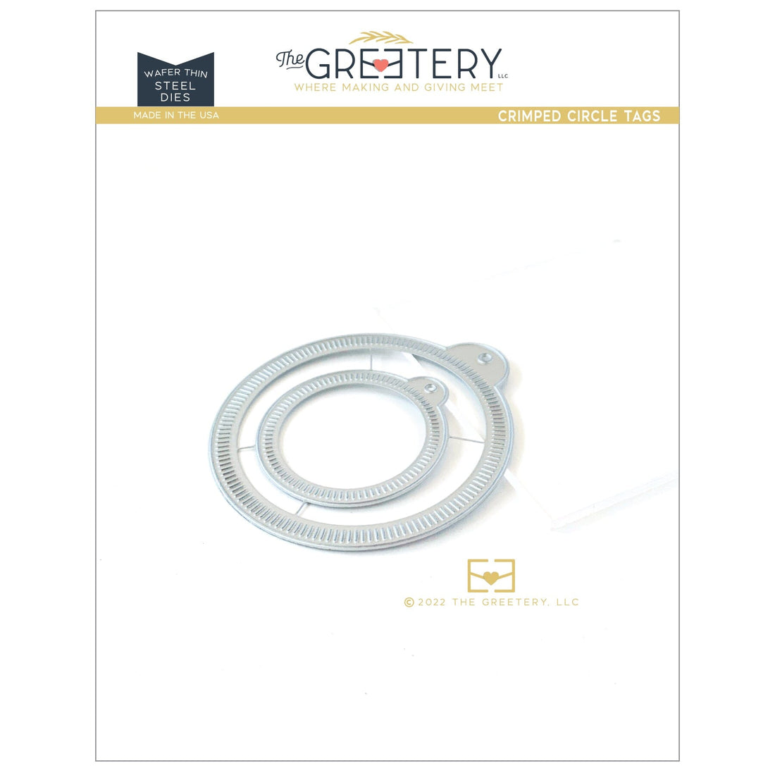 Crimped Circle Tags Die