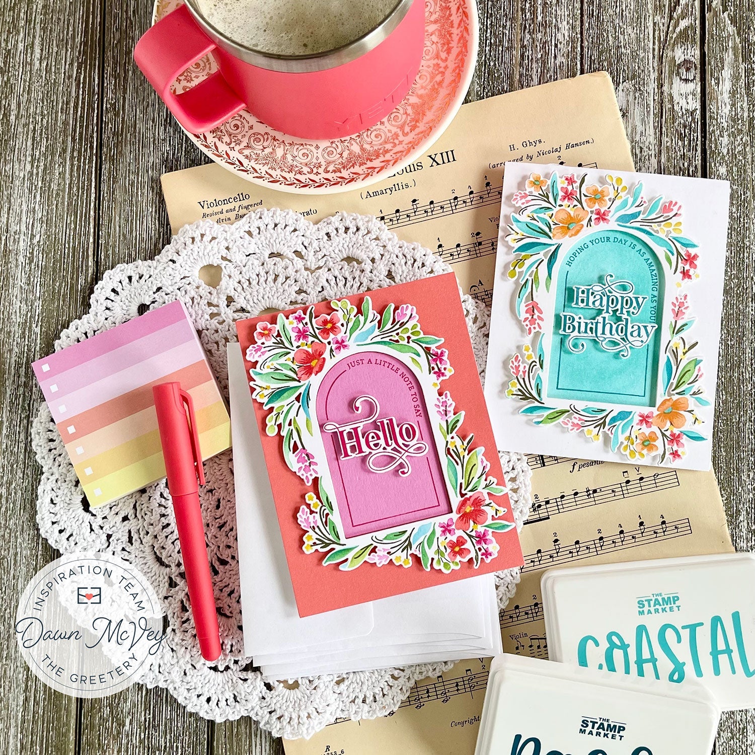 Floral Arches Stamp + Stencil