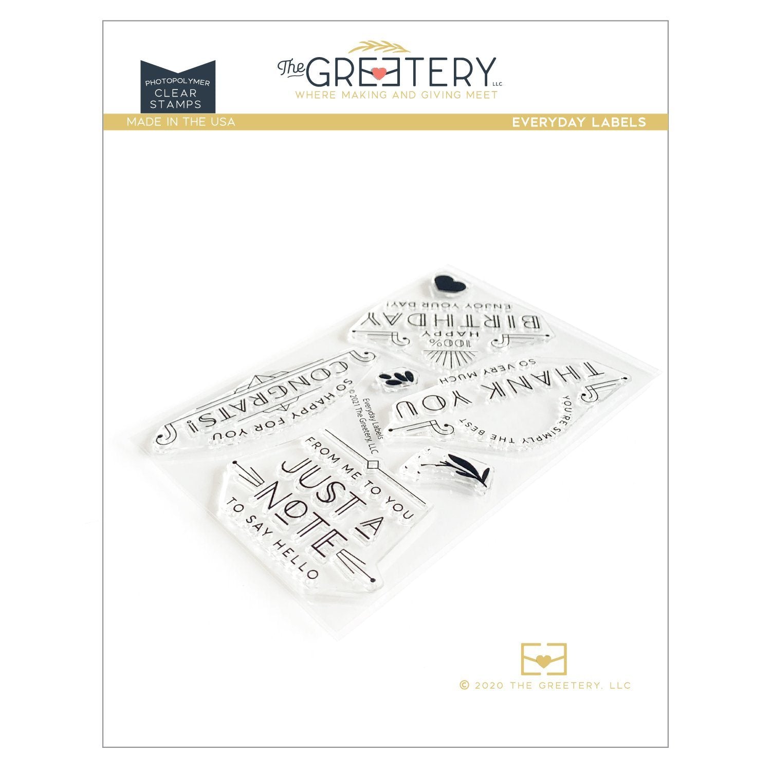 Everyday Labels Stamp Set – The Greetery