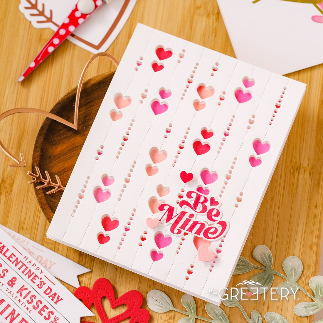 Falling Hearts Background Die