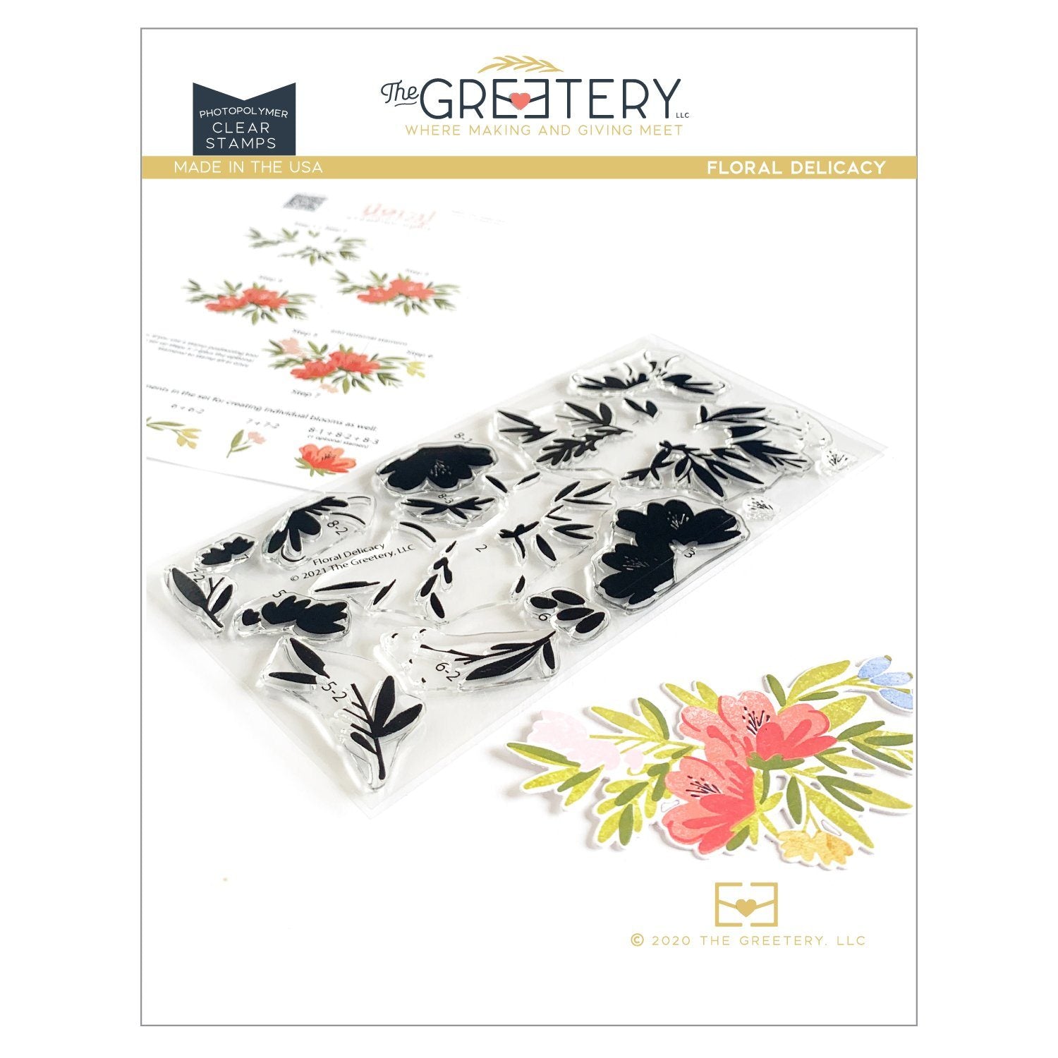 Print Shop: Fresh Floral Stamp + Stencil – The Greetery