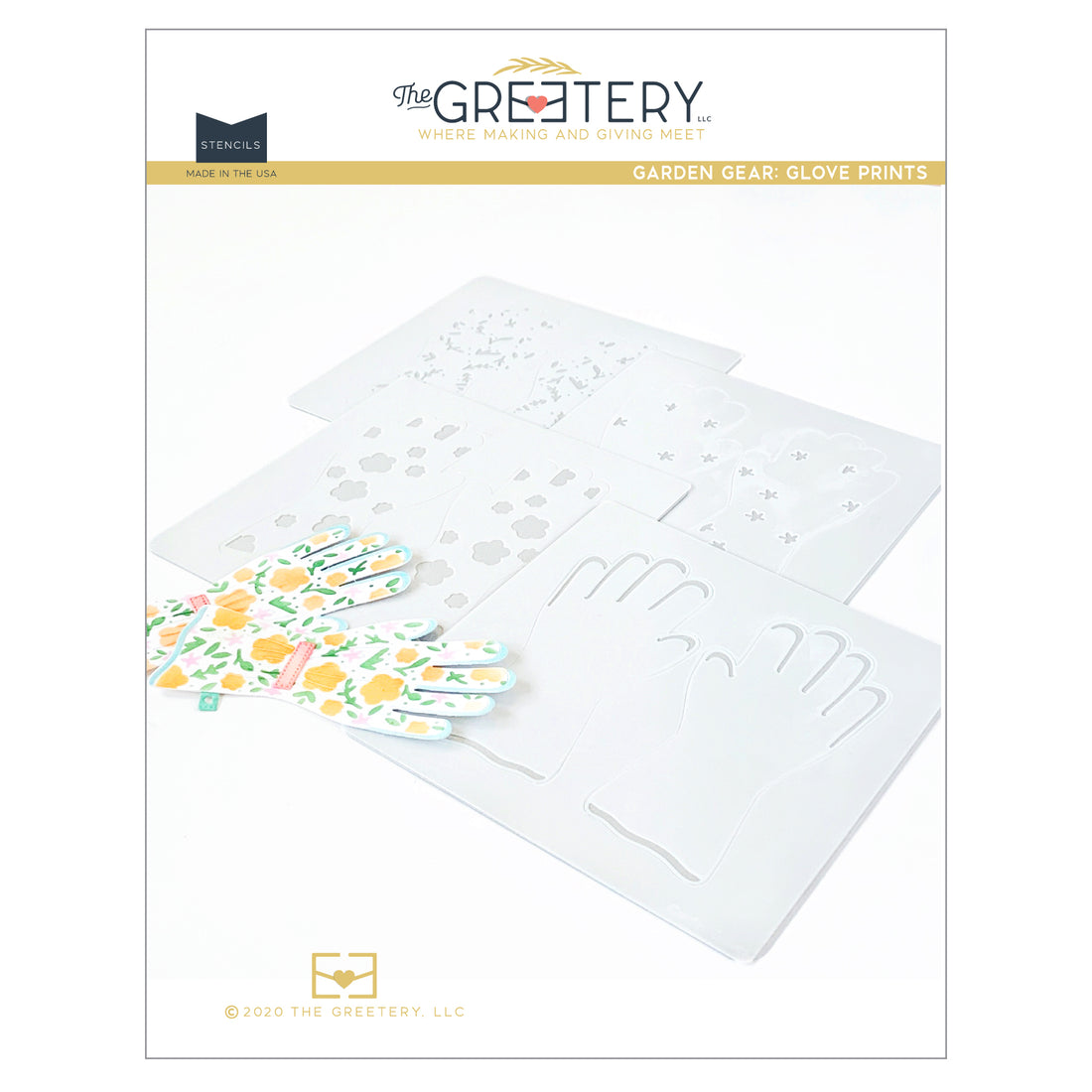 Garden Gear: Glove Prints Stencil