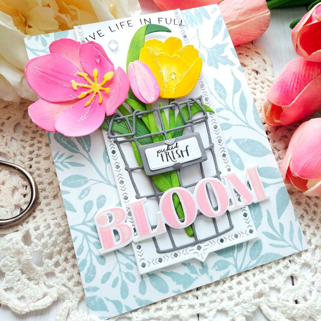 Fond of Foliage Background Stamp