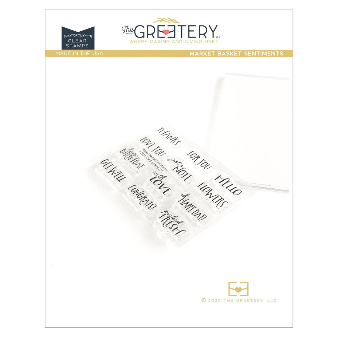 Market Basket Sentiments Stamp Set