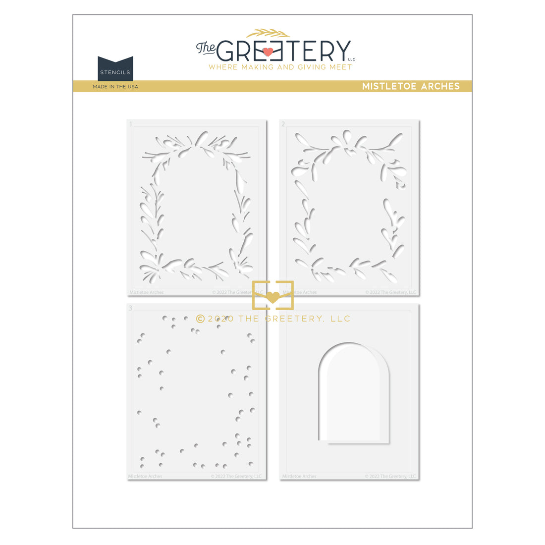 Mistletoe Arches Stencil