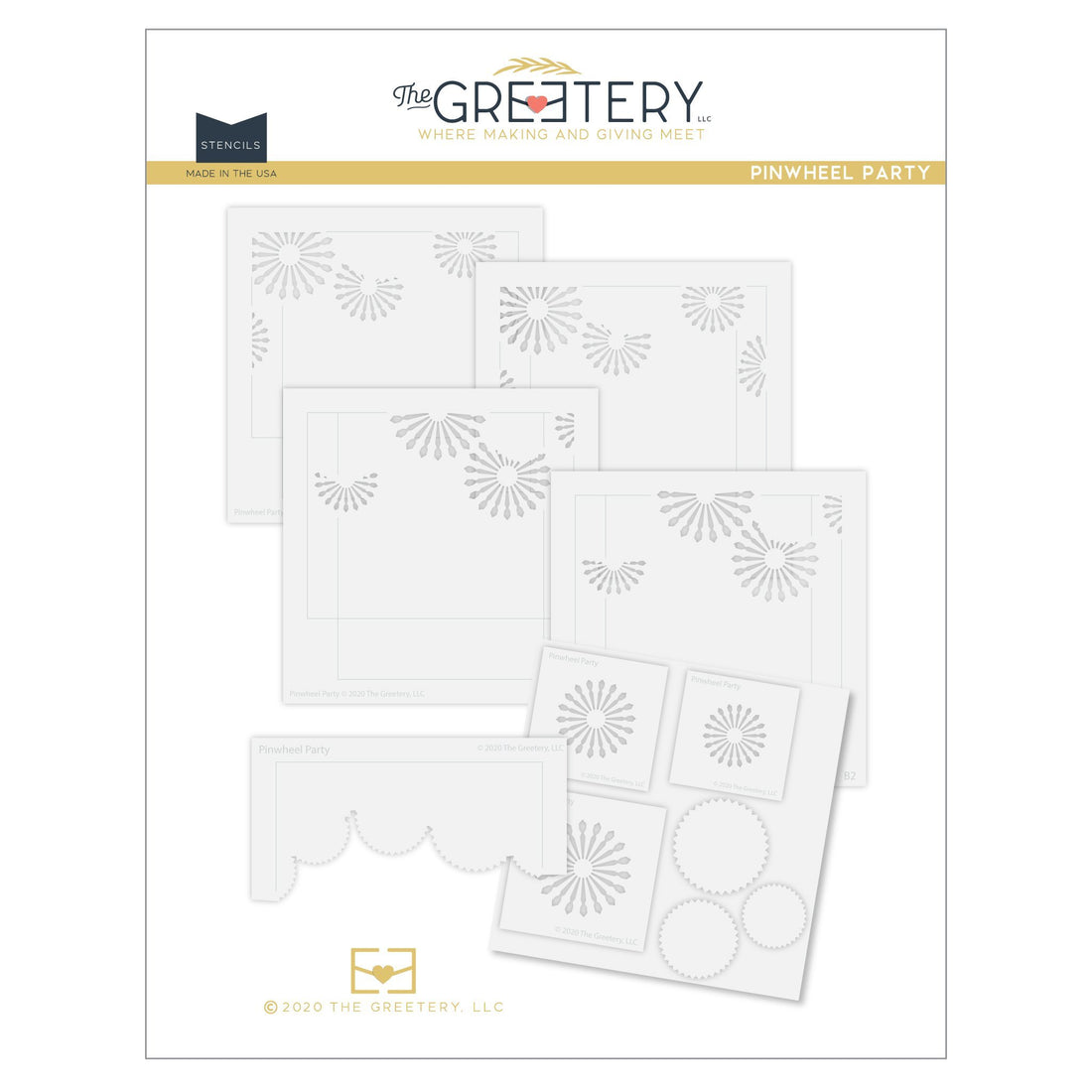 Pinwheel Party Stencil