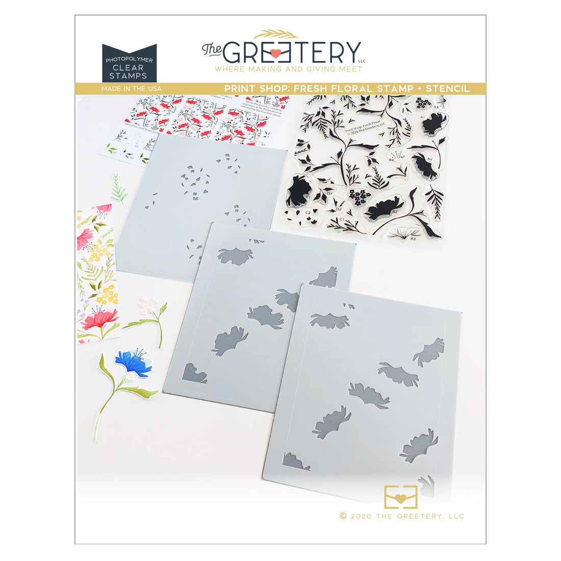 Print Shop: Fresh Floral Stamp + Stencil