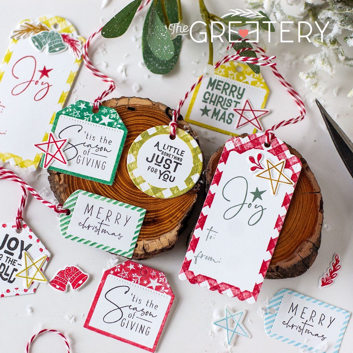 Speed Tagging Christmas Rubber Stamp