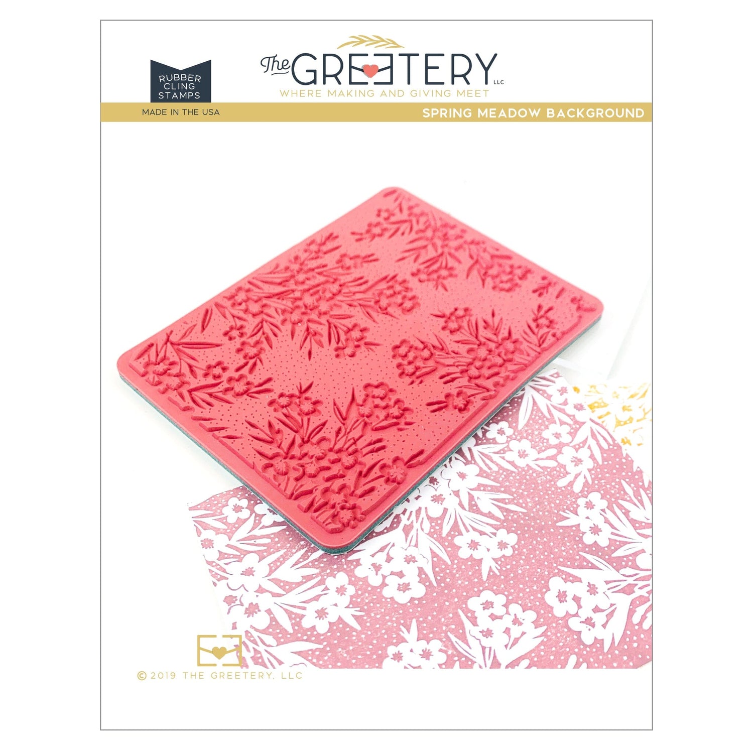 Spring Meadow Background Stamp
