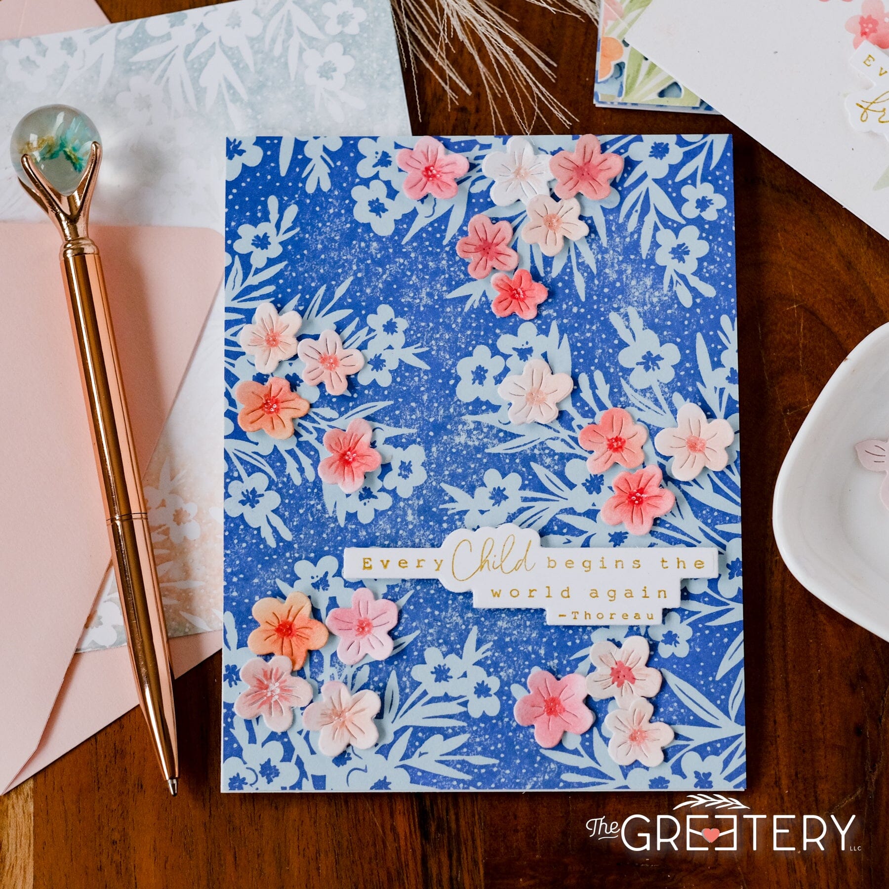 Spring Meadow Background Stamp