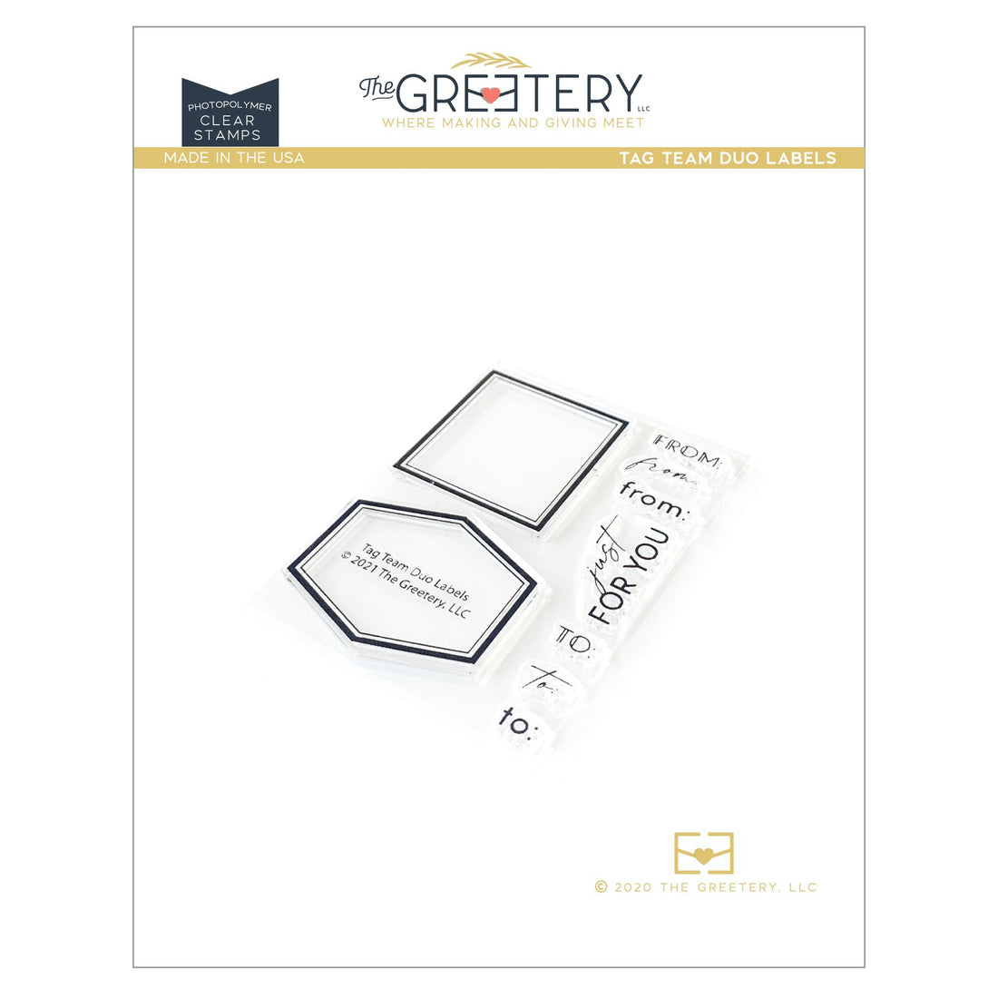 Tag Team Duo Labels Stamp Set