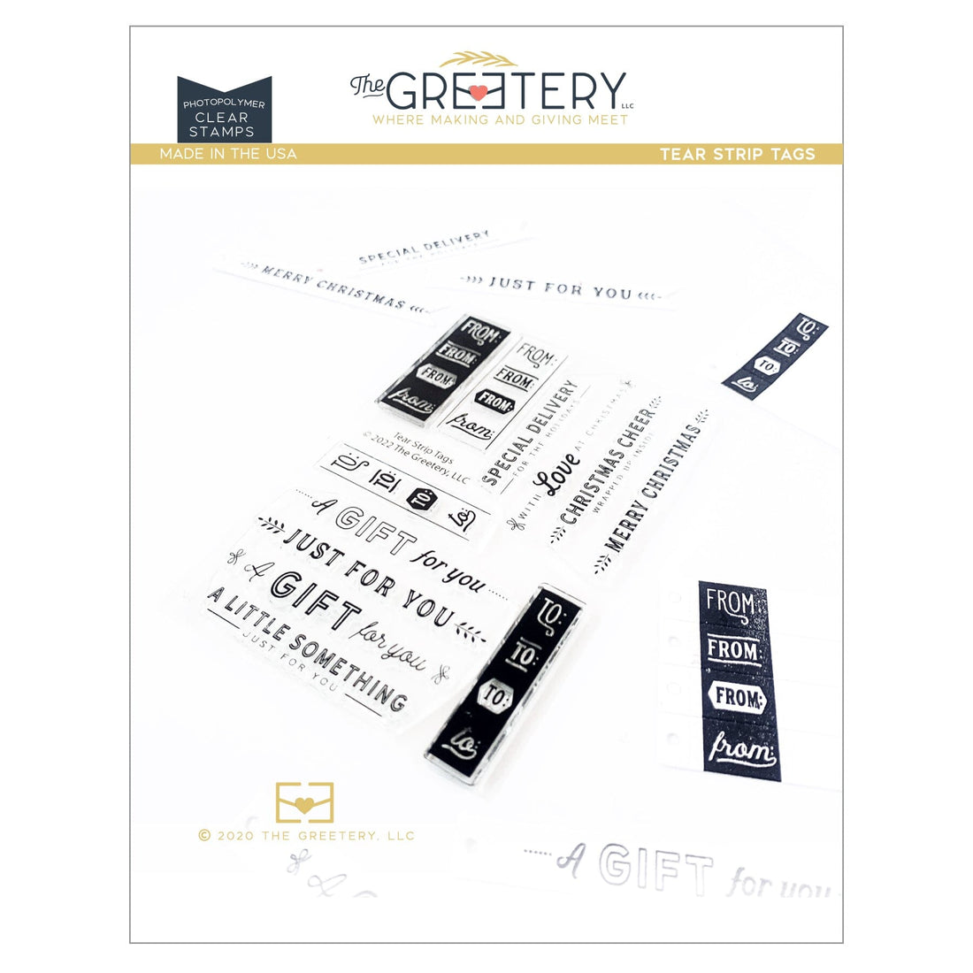 Tear Strip Tags Stamp Set